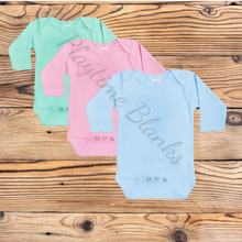 Load image into Gallery viewer, Infant Pastel LS Onesie- 65% Polyester