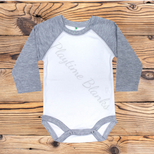 Load image into Gallery viewer, Infant Pastel LS Raglan Onesie- 65% Polyester