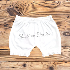 Infant White Baby Bloomers- 100% Polyester