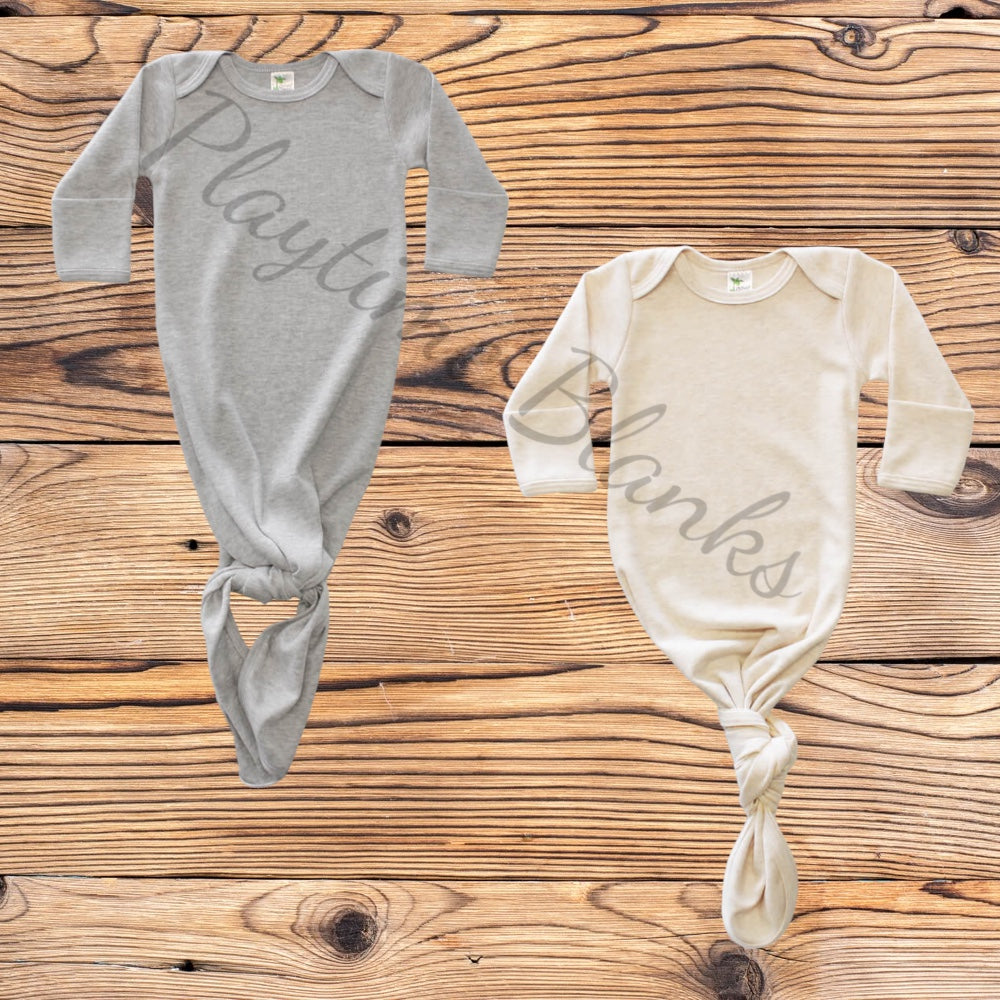 Infant knot gown 65 polyester playtime blanks