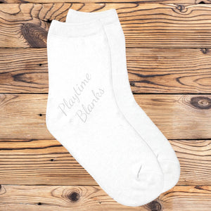 Toddler/Youth White Socks- 100% Polyester