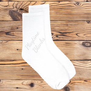 Adult White Socks- 100% Polyester