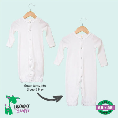 Infant Convertible Gowns- 65% Poly