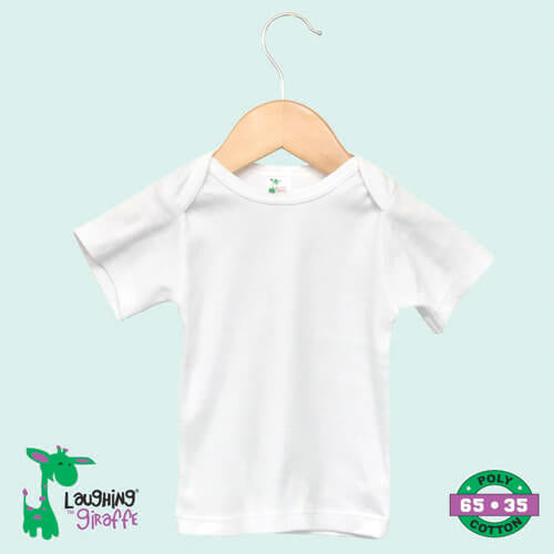 S/S Baby Lap T- White- 65% Poly
