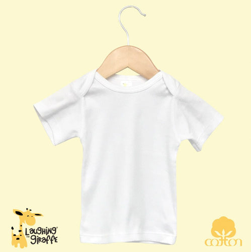 Infant SS Crew Neck- White- 100% Cotton