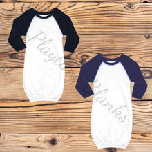 Load image into Gallery viewer, Infant Raglan Gown w/ Mittens