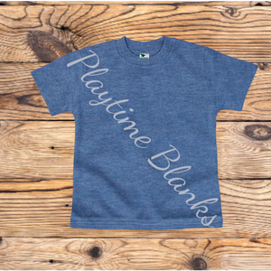 Denim Blue Crew Neck T-Shirt – Poly-Cotton Blend