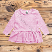 Load image into Gallery viewer, Toddler LS Peplum Top- 65% Polyester