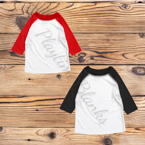 Toddler Raglan Shirt Darks- 100% Cotton