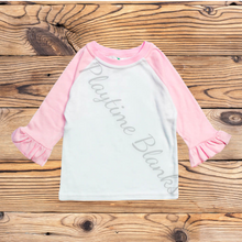 Load image into Gallery viewer, Ruffle Raglan- 65% Poly
