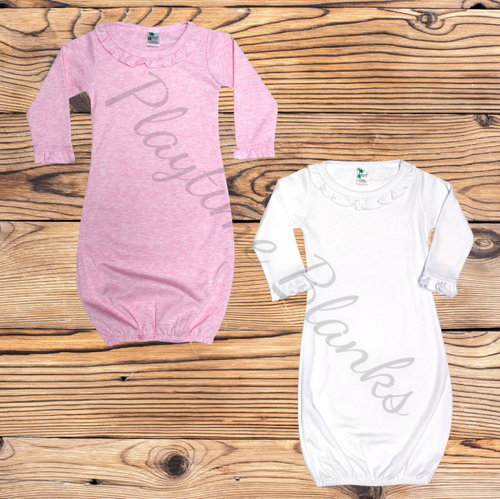 Blank baby top gowns for embroidery
